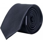 Jednoduchá černá úzká saténová kravata – Zboží Dáma