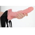 RealRock Hollow Strap on dutý připínací penis s varlaty tělový 23 cm – Zboží Dáma