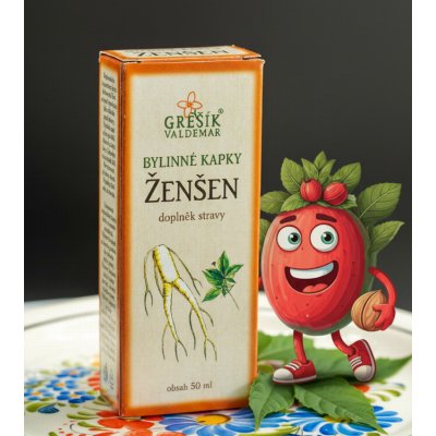 Grešík Ženšen bylinné kapky 50 ml – Hledejceny.cz