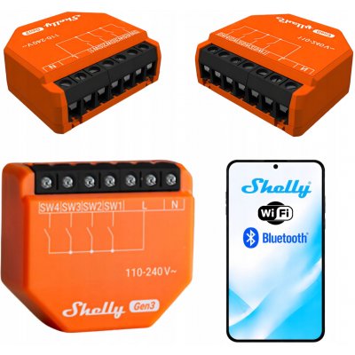 Shelly Plus i4 DC - Modul na aktivaci scén (WiFi) – Zboží Mobilmania