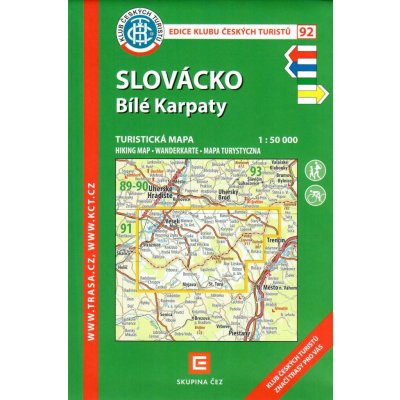KČT 92 Slovácko, Bílé Karpaty 1:50 000/ 9. vydání 2023 – Hledejceny.cz
