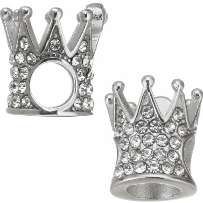 Korunka se šatony barvy Crystal vyrobená z chirurgické oceli JK 752-1 – Zboží Dáma