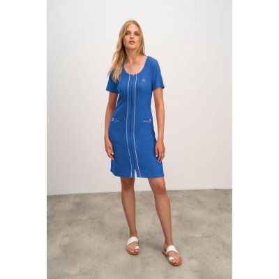 Vamp froté šaty Blue Aegean 16530 – Zboží Mobilmania