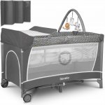 Lionelo Cestovní postýlka Flower Grey Scandi – Zboží Mobilmania