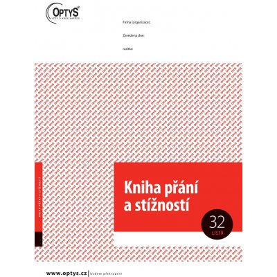 Optys 1256 Kniha přání a stížností A4 nepropisující 32 listů – Zboží Dáma