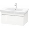 Koupelnový nábytek Duravit DuraStyle - Umyvadlová skříňka 398x730x448 mm, 1 zásuvka, lesklá bílá DS638102222
