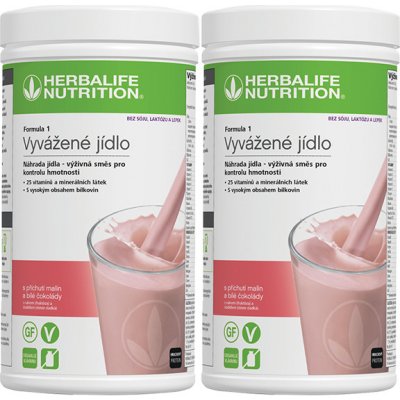 Herbalife 2x Formula 1 Free From Koktejl Malina a bílá čokoláda bez sóji laktózy a lepku 2x 500g