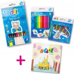 Školní balíček Cool By Victoria 1: Pastelky voskovky fixy + DÁREK: Omalovánka – Zboží Mobilmania