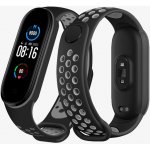 Xiaomi Mi Band 5/6 náhradní náramek Sportovní prodyšný perforovaný černo-šedá MBSCZ-5SCESE – Zboží Živě