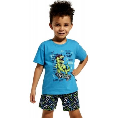 Cornette dětské pyžamo 78966 kids dinosaur tyrkysové