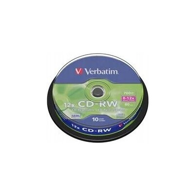 Verbatim CD-RW 700MB 12x, cake, 10ks (43480) – Zboží Živě