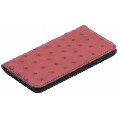 Pouzdro Tellur Book case Ostrich Genuine Leather iPhone 7 red