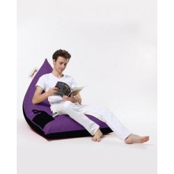 Atelier del Sofa Garden Bean Bag Pyramid Large Double Color Bed Pouf fialová