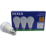 Tesla BL271230-3PACK LED žárovka BULB E27, 12W, 230V, 1521lm, 25 000h, 3000K teplá bílá 220st, 3 pack – Zbozi.Blesk.cz