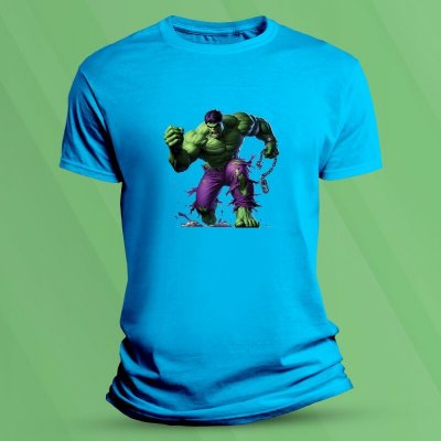 Sandratex Dětské bavlněné tričko Zuřivý Hulk Azurová – Sleviste.cz