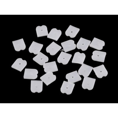 Silikonové koncovky na ploché, kovové a plastové kostice šíře 6; 8; 12 mm - (12 mm) transparent (50 ks) – Zboží Dáma