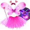 Dětský karnevalový kostým JOKO svítící Kouzelná víla Růžová