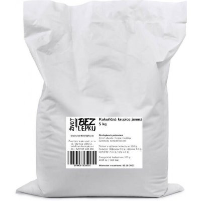 Život bez lepku Kukuřičná krupice jemná 5 kg – Zboží Dáma