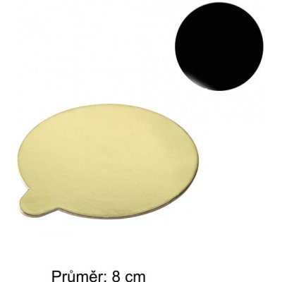 Pastry lepenková podložka zlatočerná pr.8cm – Zboží Dáma