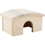 Vlastimil Morávek Domek dřevo křeček myš obloukovitá střecha 14 x 10 x 8 cm – Zboží Mobilmania