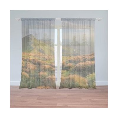 Sablio Záclony Travnatá krajina: 2ks 150x250cm – Hledejceny.cz