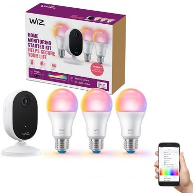 Philips WiZ 8720169075016 LED startovací sada Self Monitoring 8,5W E27 806 lm 2200-6500+RGBK – Zboží Živě