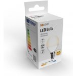 Solight LED žárovka , miniglobe, 8W, E14, 3000K, 720lm, bílé provedení – Zboží Živě