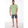 Pánské pyžamo Cornette 326/157 Australia pánské pyžamo krátké zelené