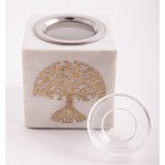 Holy Smokes Aroma lampa a Kadidelnice 2v1 Tree of life Strom života Mramor 10 x 10 x 9 cm – Zboží Dáma