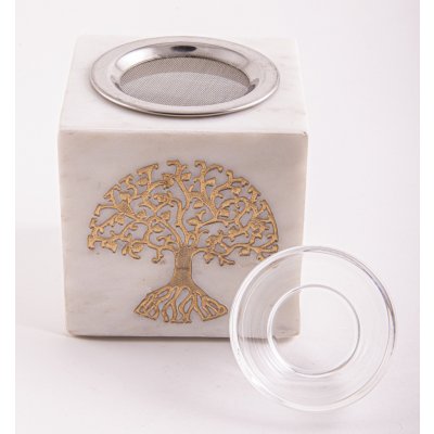 Holy Smokes Aroma lampa a Kadidelnice 2v1 Tree of life Strom života Mramor 10 x 10 x 9 cm – Zboží Dáma