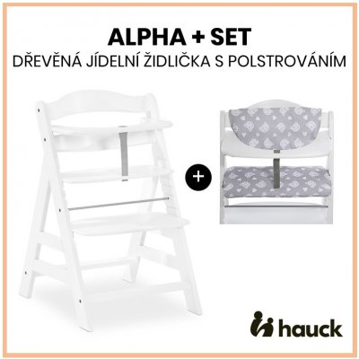 Hauck Alpha+ set 2v1 white+ Teddy grey – Hledejceny.cz