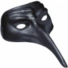 Dětský karnevalový kostým R-kontakt Škraboška dlouhý nos černá