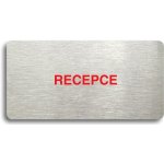 Accept Piktogram "RECEPCE" (160 × 80 mm) (stříbrná tabulka - barevný tisk bez rámečku) – Hledejceny.cz