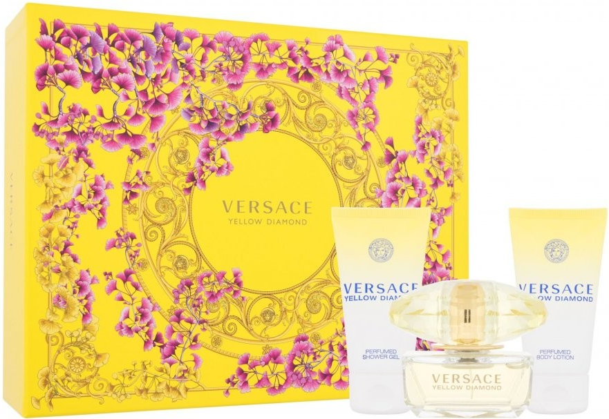 Versace Yellow Diamond EDT W EDT 50 ml + tělové mléko 50 ml + sprchový gel 50 ml dárková sada