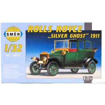 Směr Model Olditimer Rolls Royce stříbrná Ghos 1911 15 2x5 6 cm v krabici 25x14 5x4 1:32