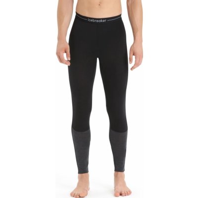 Icebreaker Mens 125 ZoneKnit Leggings Black/Jet Heather