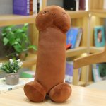 S-LINE Penis Plushie plyšový polštář Big penis hnědý 30cm – Zboží Dáma