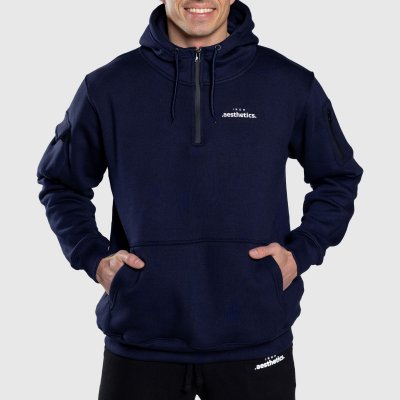 Oversized mikina se zipem Iron Aesthetics Loaded navy – Zboží Dáma