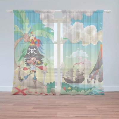 Sablio Záclony Pirát: 2ks 150x250cm – Hledejceny.cz