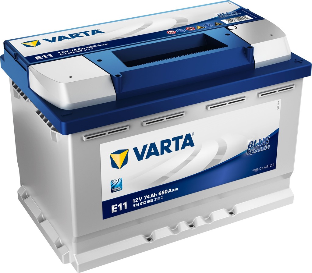 Paquete de batería estándar Varta [12v 74ah 680A] 278x175x190mm
