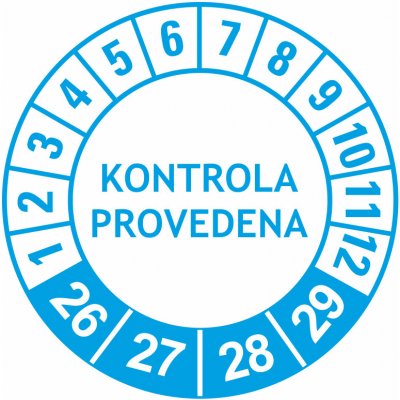 Kontrola provedena 2026-2029 samolepící vinylová fólie 25 mm aršík 30 kusů – Hledejceny.cz