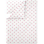 Livarno povlečení Renforcé bílá/červená 140x200 70x90 – Zboží Dáma