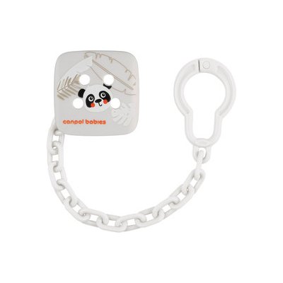 Canpol babies řetízek na dudlík BabiesBoo Panda white – Zboží Dáma