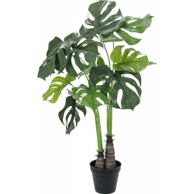 Umělá palma Monstera deliciosa - 2 kmeny, 90cm – Zbozi.Blesk.cz