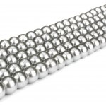 Voskované perly - světle šedé - ∅ 8 mm - 10 ks – Hledejceny.cz