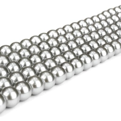 Voskované perly - světle šedé - ∅ 8 mm - 10 ks – Hledejceny.cz