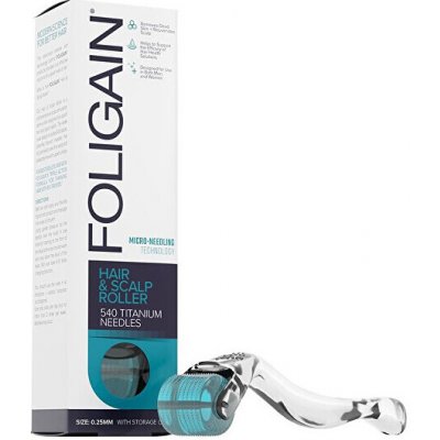 Foligain Hair & Scalp Roller pro růst vlasů s titanovými jehličkami 0,25 mm – Zboží Mobilmania