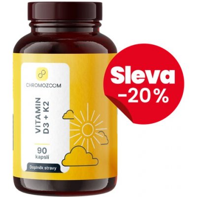 Chromozoom VITAMIN D3 + K2 90 kapslí – Hledejceny.cz