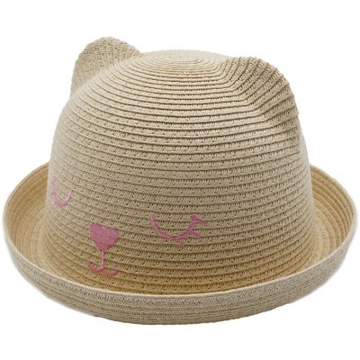 Maximo Dětský letní klobouk růžový medvídek