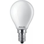 Philips LED žárovka kapka matná filament Classic 6.5-60W E14 827 P45 FR G ND 806Lm – Hledejceny.cz